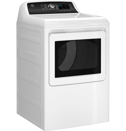 GE GTD58EBSVWS 7.4 cu. ft. Capacity Electric Dryer with Up To 120 ft. Venting and Sensor Dry