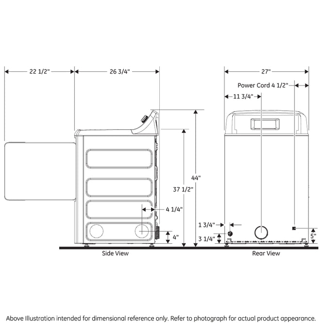 GE GTX33GASKWW 6.2 cu. ft. Capacity Gas Dryer with Up To 120 ft. Venting and Shallow Depth