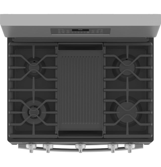 GE Profile PGB965YPFS  30" Free-Standing Gas Double Oven Convection Fingerprint Resistant Range with No Preheat Air Fry