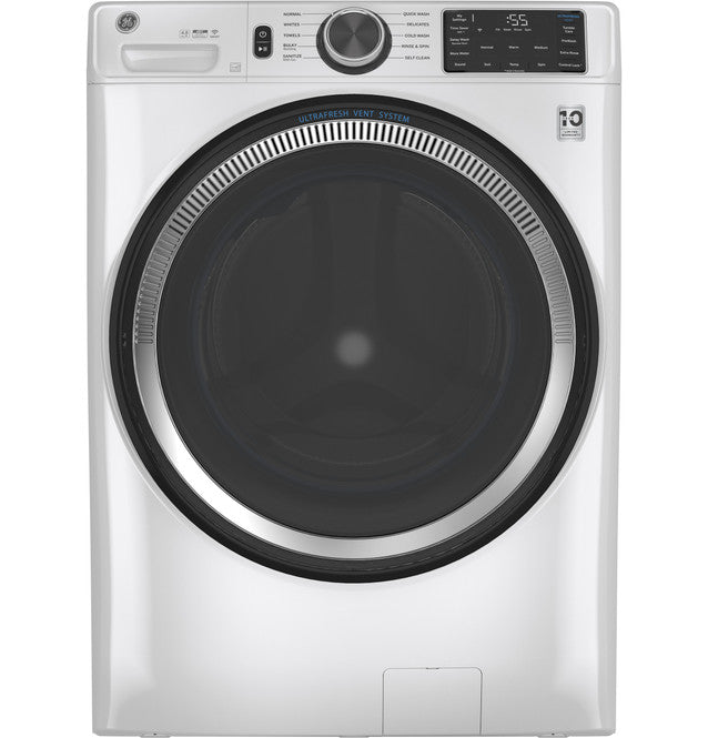 GE GFW550SSNWW ENERGY STAR 4.8 cu. ft. Capacity Smart Front Load  Washer with UltraFresh Vent System with OdorBlock and Sanitize w/Oxi