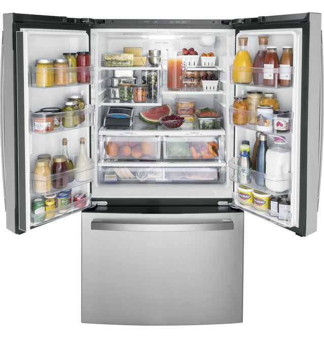 GE GNE27JYMFS ENERGY STAR 27.0 Cu. Ft. Fingerprint Resistant French-Door Refrigerator