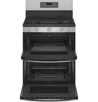 GE Profile PGB965YPFS  30" Free-Standing Gas Double Oven Convection Fingerprint Resistant Range with No Preheat Air Fry