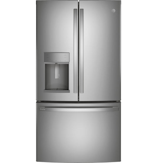 GE Profile PYE22KYNFS  ENERGY STAR 22.1 Cu. Ft. Counter-Depth Fingerprint Resistant French-Door Refrigerator with Hands-Free AutoFill