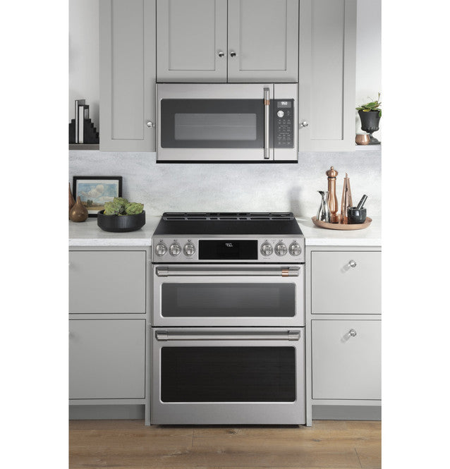 Cafe CHS950P2MS1 30" Smart Slide-In, Front-Control, Induction and Convection Double-Oven Range