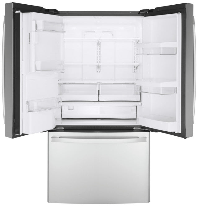 GE GYE22GYNFS ENERGY STAR 22.1 Cu. Ft. Counter-Depth Fingerprint Resistant French-Door Refrigerator