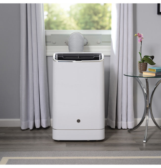 GE APWA14YBMW 14,000 BTU Smart Portable Air Conditioner for Medium Rooms up to 550 sq ft. (9,850 BTU SACC)