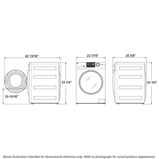 GE GFQ14ESSNWW 24" 2.4 cu. ft.Capacity Front Load Washer/Condenser Dryer Combo