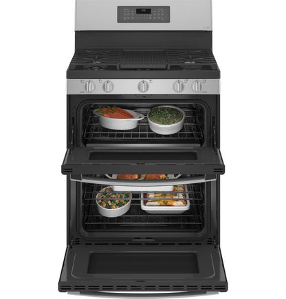 GE Profile PGB965YPFS  30" Free-Standing Gas Double Oven Convection Fingerprint Resistant Range with No Preheat Air Fry