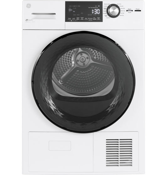 GE GFT14ESSMWW ENERGY STAR 24" 4.1 Cu.Ft. Front Load Ventless Condenser Electric Dryer with Stainless Steel Basket