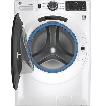 GE GFW550SSNWW ENERGY STAR 4.8 cu. ft. Capacity Smart Front Load  Washer with UltraFresh Vent System with OdorBlock and Sanitize w/Oxi