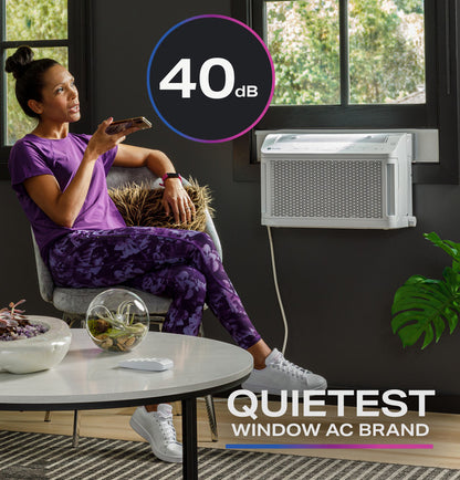 GE Profile PHNT10CC ClearView ENERGY STAR 10,300 BTU Inverter Smart Ultra Quiet Window Air Conditioner for Medium Rooms up to 450 sq. ft.