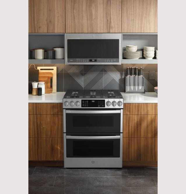 GE Profile PGS960YPFS  30" Smart Slide-In Front-Control Gas Double Oven Convection Fingerprint Resistant Range