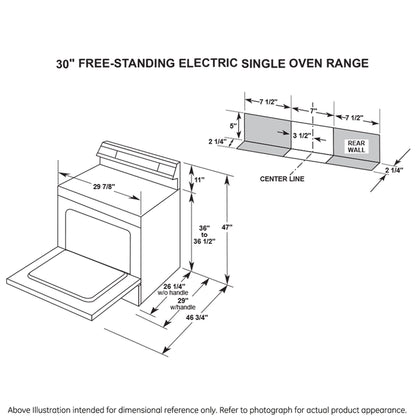 GE JB256DMWW ENERGY STAR 30" Free-Standing Self-Clean Electric Range