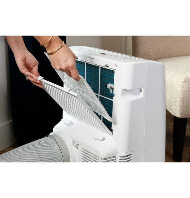 GE APSA13YBMW 14,000 BTU Heat/Cool Portable Air Conditioner for Medium Rooms up to 550 sq ft. (9,950 BTU SACC)