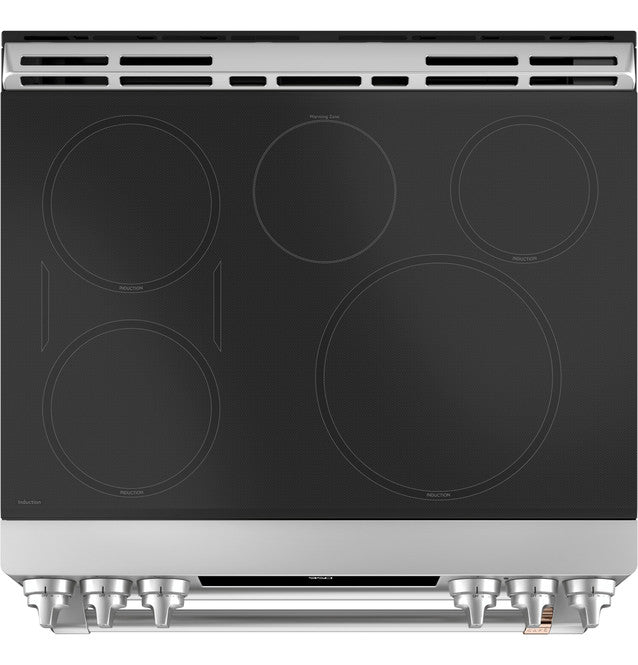 Cafe CHS950P2MS1 30" Smart Slide-In, Front-Control, Induction and Convection Double-Oven Range