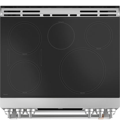 Cafe CHS950P2MS1 30" Smart Slide-In, Front-Control, Induction and Convection Double-Oven Range