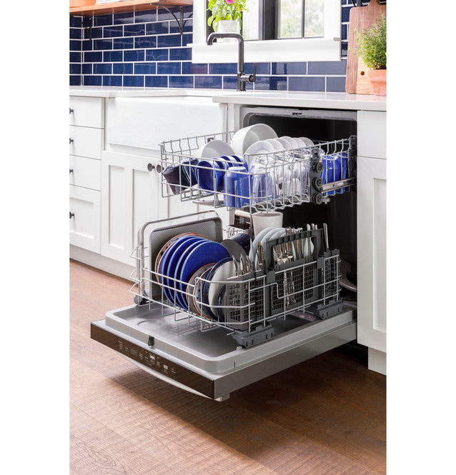 GE GDT550PMRES ENERGY STAR Top Control with Plastic Interior Dishwasher with Sanitize Cycle & Dry Boost