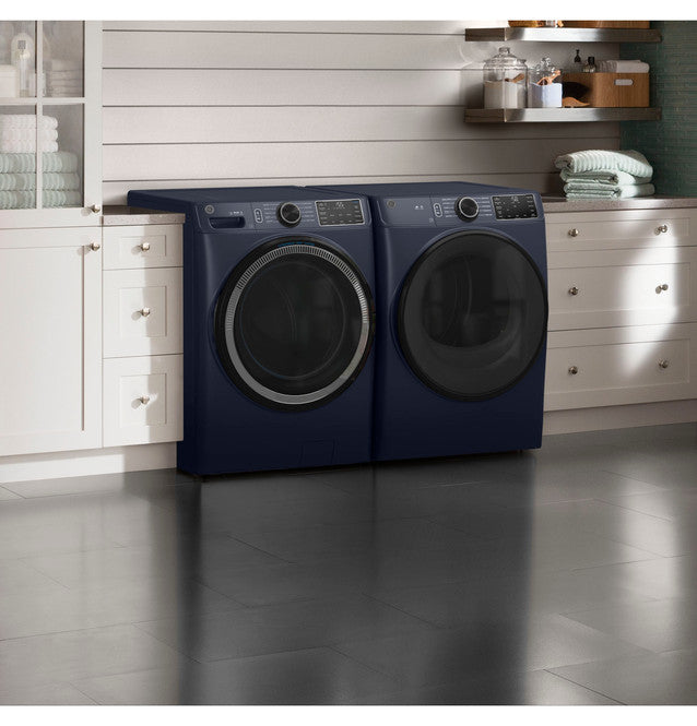 GE GFD55ESPRRS ENERGY STAR 7.8 cu. ft. Capacity Smart Front Load Electric Dryer with Sanitize Cycle