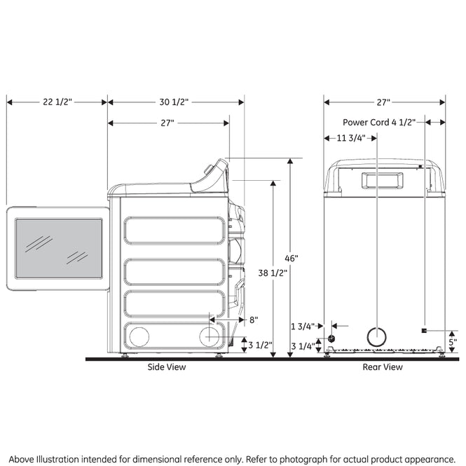 GE GTD58EBSVWS 7.4 cu. ft. Capacity Electric Dryer with Up To 120 ft. Venting and Sensor Dry