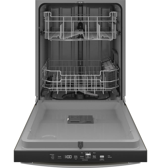 GE GDT550PMRES ENERGY STAR Top Control with Plastic Interior Dishwasher with Sanitize Cycle & Dry Boost