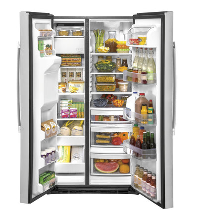 GE GSS25IYNFS 25.1 Cu. Ft. Fingerprint Resistant Side-By-Side Refrigerator