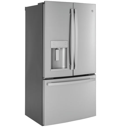 GE GYE22GYNFS ENERGY STAR 22.1 Cu. Ft. Counter-Depth Fingerprint Resistant French-Door Refrigerator