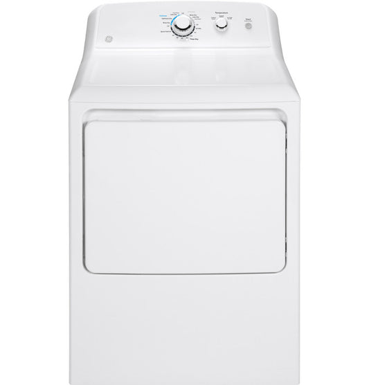 GE GTX33GASKWW 6.2 cu. ft. Capacity Gas Dryer with Up To 120 ft. Venting and Shallow Depth