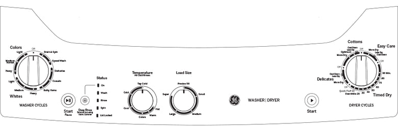 GE GUD27ESSMWW Unitized Spacemaker 3.8 cu. ft. Capacity Washer with Stainless Steel Basket and 5.9 cu. ft. Capacity Electric Dryer