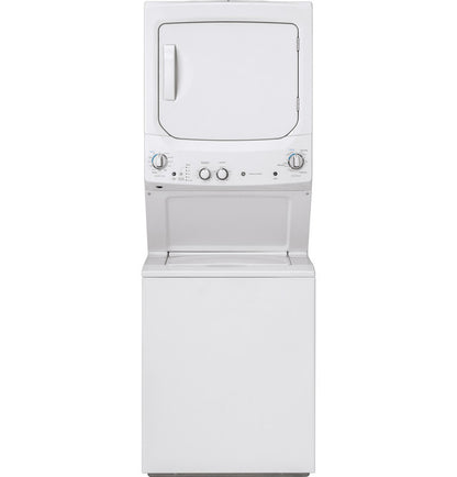 GE GUD27ESSMWW Unitized Spacemaker 3.8 cu. ft. Capacity Washer with Stainless Steel Basket and 5.9 cu. ft. Capacity Electric Dryer