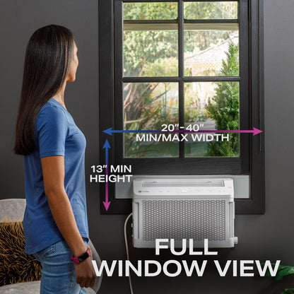 GE Profile PHNT10CC ClearView ENERGY STAR 10,300 BTU Inverter Smart Ultra Quiet Window Air Conditioner for Medium Rooms up to 450 sq. ft.