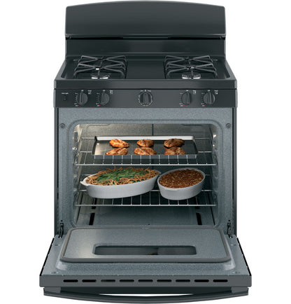 GE JGBS10DEMBB 30" Free-Standing Front Control Gas Range