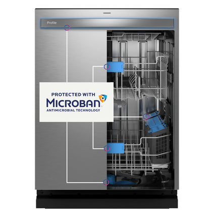 GE Profile PDT795SYVFS  ENERGY STAR Smart UltraFresh System Dishwasher with Microban Antimicrobial Technology with Deep Clean Washing 3rd Rack, 39 dBA