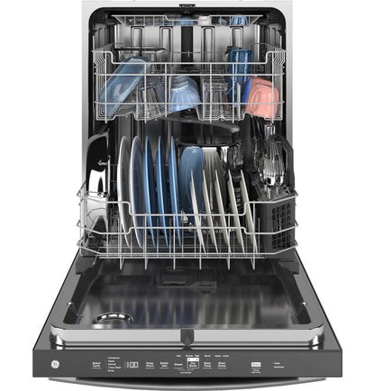 GE GDT650SYVFS ENERGY STAR Fingerprint Resistant Top Control with Stainless Steel Interior Dishwasher with Sanitize Cycle