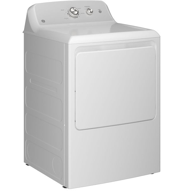 GE GTD38GASWWS 7.2 cu. ft. Capacity Gas Dryer with Up To 120 ft. Venting and Reversible Door