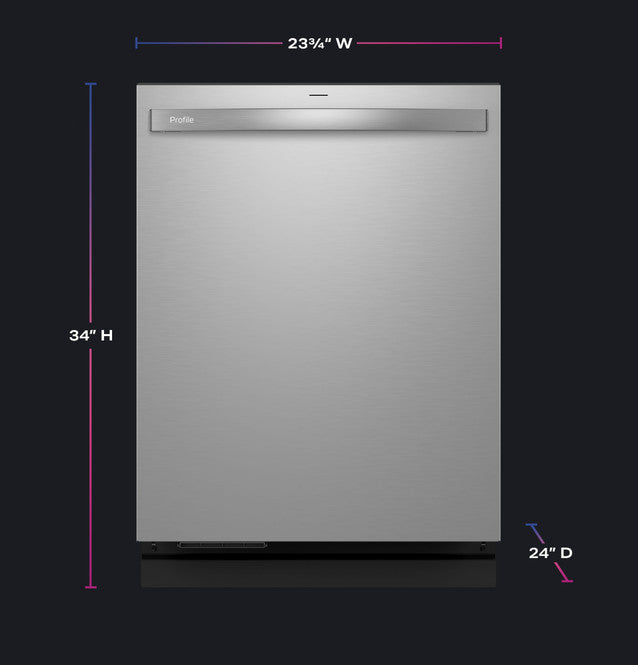 GE Profile PDT795SYVFS  ENERGY STAR Smart UltraFresh System Dishwasher with Microban Antimicrobial Technology with Deep Clean Washing 3rd Rack, 39 dBA