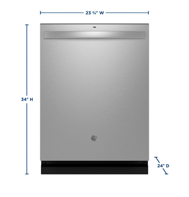 GE GDT670SYVFS ENERGY STAR Top Control with Stainless Steel Interior Dishwasher with Sanitize Cycle