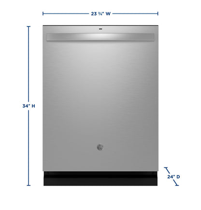 GE GDT670SYVFS ENERGY STAR Top Control with Stainless Steel Interior Dishwasher with Sanitize Cycle