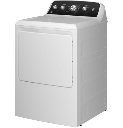 GE GTD48EASWWB 7.2 cu. ft. Capacity Electric Dryer with Up To 120 ft. Venting and Extended Tumble