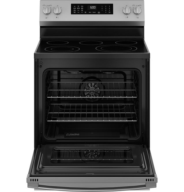 GE GRF600AVSS 30" Free-Standing Electric Convection Range with No Preheat Air Fry and EasyWash™ Oven Tray