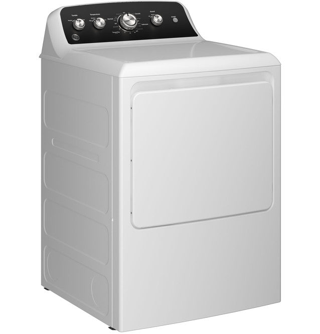 GE GTD48EASWWB 7.2 cu. ft. Capacity Electric Dryer with Up To 120 ft. Venting and Extended Tumble