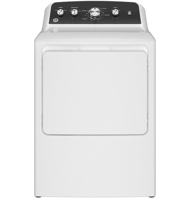 GE GTD48EASWWB 7.2 cu. ft. Capacity Electric Dryer with Up To 120 ft. Venting and Extended Tumble