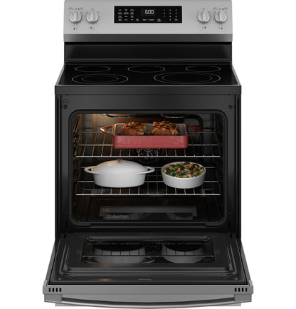 GE GRF600AVSS 30" Free-Standing Electric Convection Range with No Preheat Air Fry and EasyWash™ Oven Tray